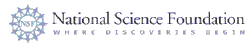 National Science Foundation logo. Where Discoveries Begin.